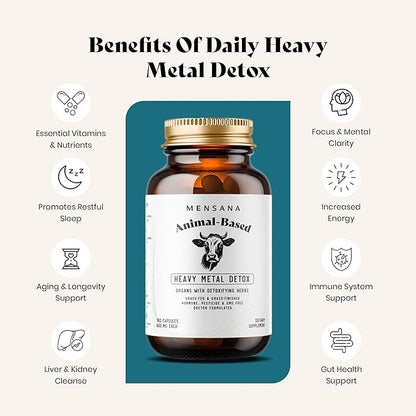 Heavy Metal Detox Supplement, Kidney, Liver Cleanse Detox & Repair Capsules, 180 Capsules - 30 Servings