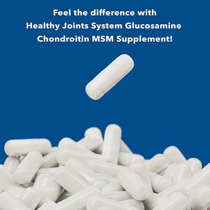 Glucosamine Chondroitin MSM (120 Capsules) Joint Supplements for Men & Women | Discomfort Easing Supplements for Back, Knee, Hands | Nutritional Supplements & Advanced Complex