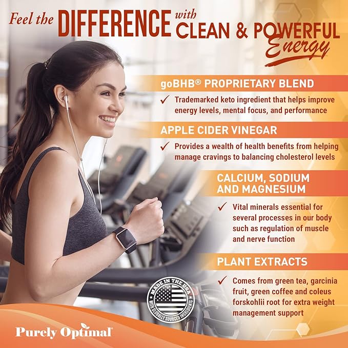 Purely Optimal Keto + ACV Capsules with BHB - Supports Energy, Cleanse, and Digestive Health - Advanced Keto Supplement for a Balanced Lifestyle - 90 Capsules