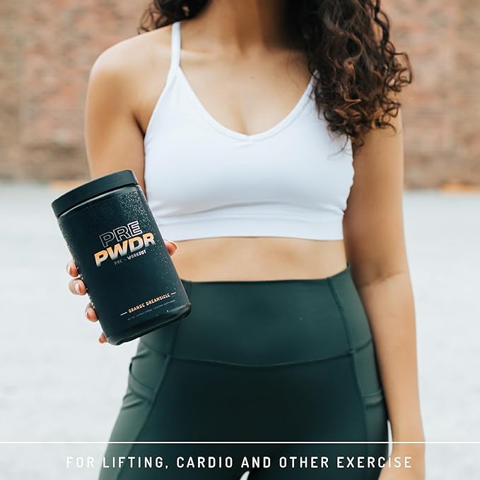 PWDRS PRE Pre-Workout Powder - Energy, Pump, Endurance, Focus, Strength Supplement with Caffeine (Orange Dreamsicle)