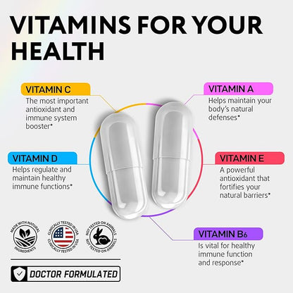 Quercetin with Bromelain - Premium Quercetin Bromelain Capsules for Immune Support* - Bromelain Quercetin Supplement - Non GMO Quercetin - 1 Pack (60 Capsules)