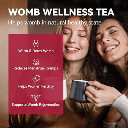 Laicuherb Natural Womb Fertility Tea for Women Ovary and Uterus Cleanse, Womb Detox Fibroid Tea Helps with Hormone Balance and Get Pregnant Fast for Women, Pcos Tea for Period Regularity 10 Teabags