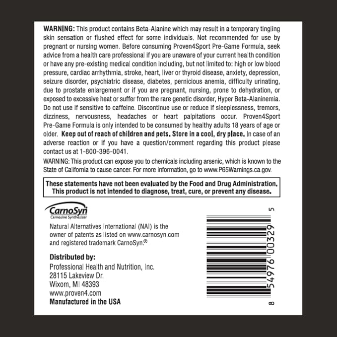 Proven4 Pre Workout Powder for Men and Women with Creatine - Beta Alanine - Caffeine NSF Certified preworkout Energy Supplement Blue Raspberry 30 Servings