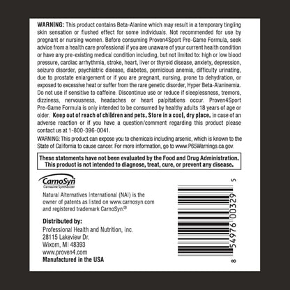 Proven4 Pre Workout Powder for Men and Women with Creatine - Beta Alanine - Caffeine NSF Certified preworkout Energy Supplement Blue Raspberry 30 Servings