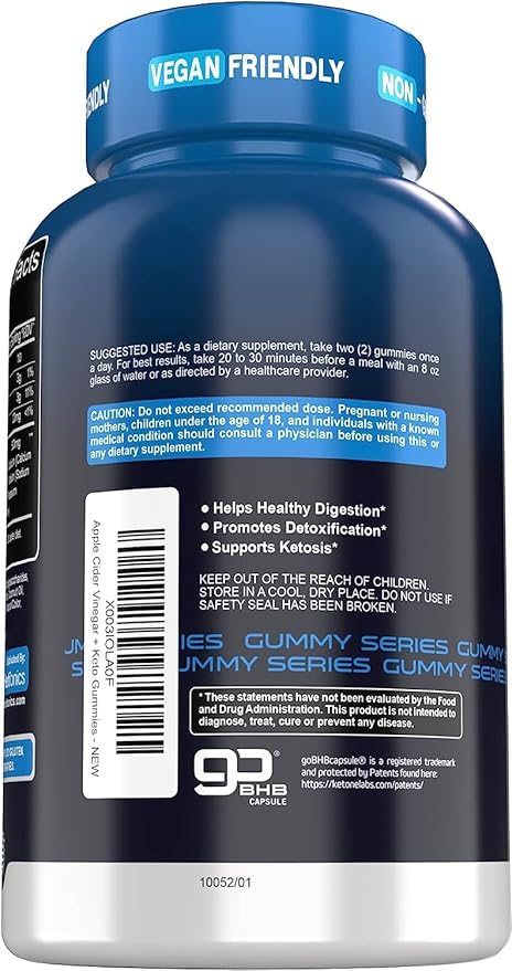 Herbtonics Keto Apple Cider Vinegar Gummies - Digestion & Detox Support - Sugar Free BHB Advanced Formula for Keto Support - Raw ACV with The Mother - 120 Vegan ACV Gummies