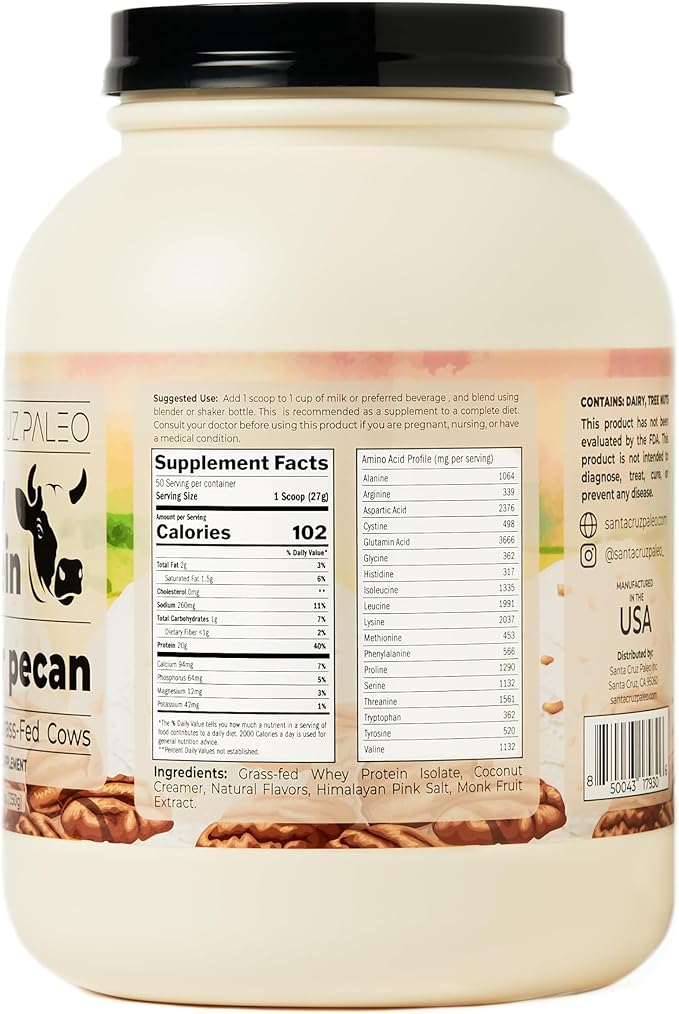 Santa Cruz Paleo Whey Protein Tub (Butter Pecan)