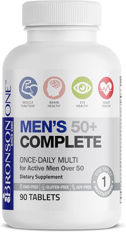 Bronson ONE Daily Mens 50+ Complete Multivitamin Multimineral, 90 Tablets