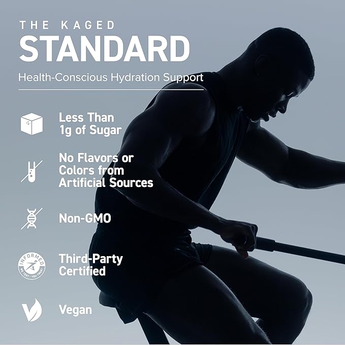 Kaged Electrolyte Hydration Powder | Lemon Lime | Sports Drink for Men and Women | Pre, Post, Intra Workout Supplement | 60 Servings