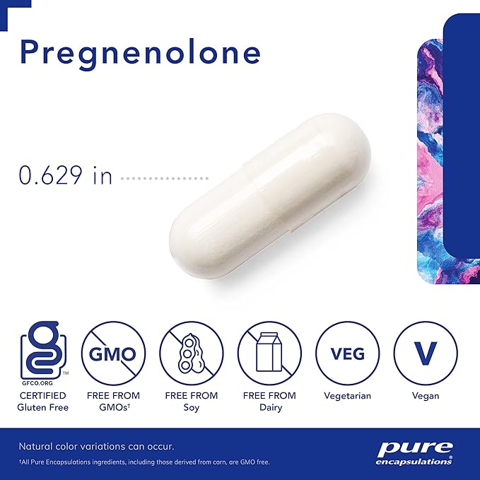 Pure Encapsulations Pregnenolone 10 mg - Support Memory & Hormone Balance* - Hormone Precursor - Gluten Free & Non-GMO - 180 Capsules
