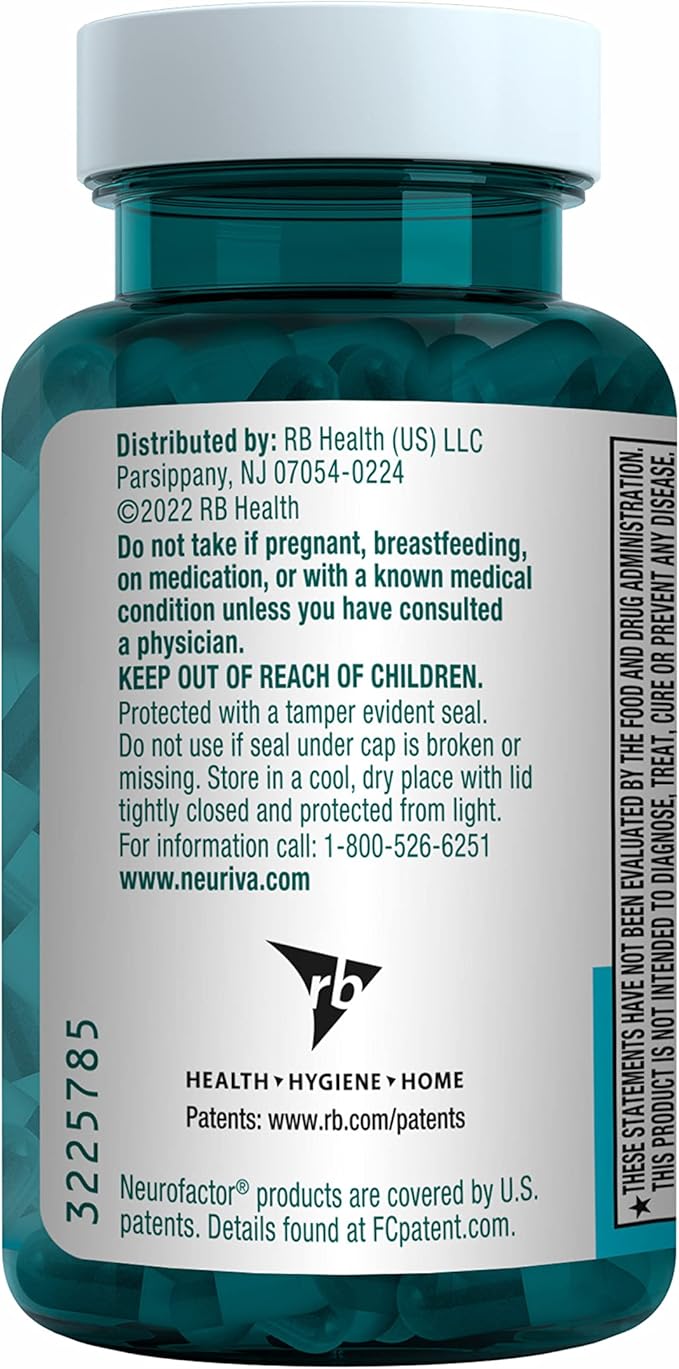 NEURIVA Plus Brain Supplement for Memory and Focus Clinically Tested Nootropics for Concentration for Mental Clarity, Cognitive Enhancement Vitamins B6, B12, Phosphatidylserine 30 Capsules