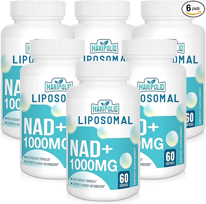 Liposomal NAD+ Supplement 1000 mg | Highest NAD Pontecy | Max Absorption | Pure NAD Supplement | Energy and DNA Repair, Aging Defense, Brain Function | 360 Softgels