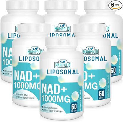 Liposomal NAD+ Supplement 1000 mg | Highest NAD Pontecy | Max Absorption | Pure NAD Supplement | Energy and DNA Repair, Aging Defense, Brain Function | 360 Softgels