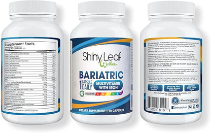 Bariatric Multivitamin with Iron Once-a-Day and Cherry Chewable Calcium Citrate for Post Bariatric Surgery Including Gastric Bypass and Sleeve (1 Year)