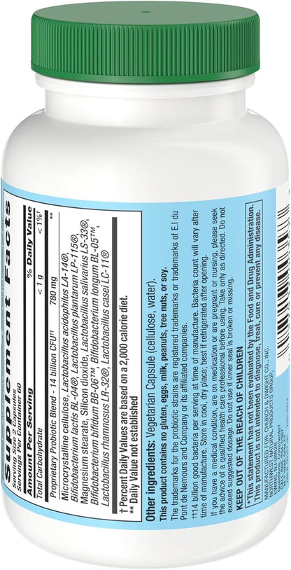 Nutrition Now PB 8 Probiotic Acidophilus for Life* Vegetarian Dietary Supplement for Men and Women, 120 Count (Pack of 2)