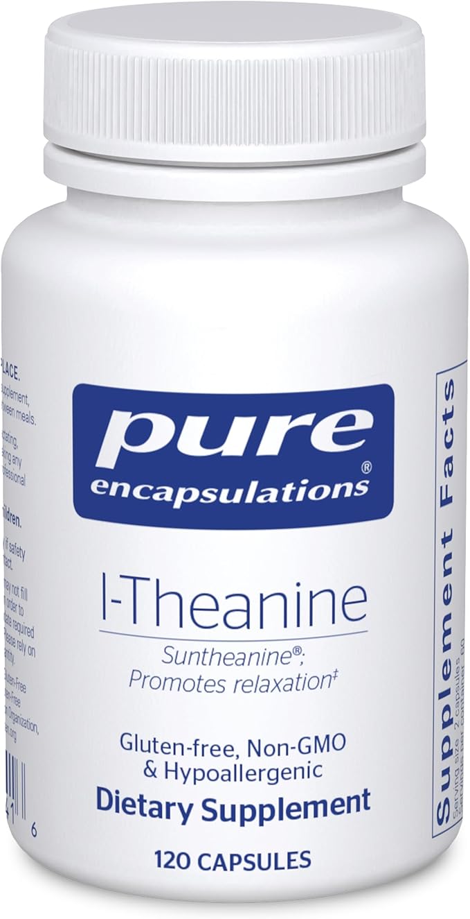 Pure Encapsulations L-Theanine - Amino Acid Supplement to Support Relaxation, Stress & Nervous System - 120 Capsules