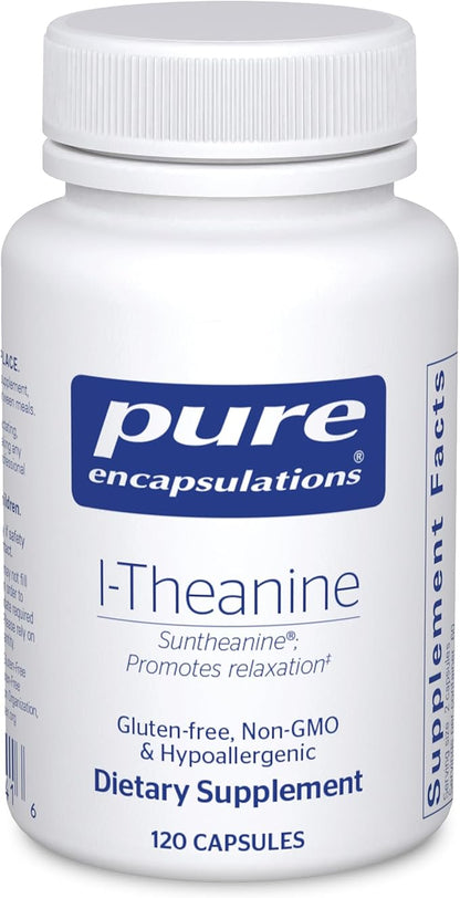 Pure Encapsulations L-Theanine - Amino Acid Supplement to Support Relaxation, Stress & Nervous System - 120 Capsules