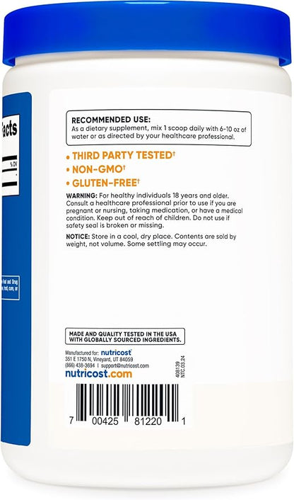 Nutricost D-Aspartic Acid (DAA) Powder 300G - Pure D Aspartic Acid