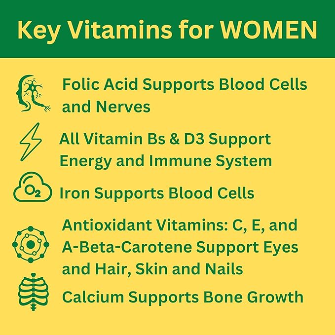 Greenfield Nutritions Halal Multivitamins for Women and Men - 60 Gelatin Free Multivitamin Tablets with 27+ Vitamin Minerals, A, B12, C, D3, Iron and Zinc - Supports Immunity Bone and Overall Health