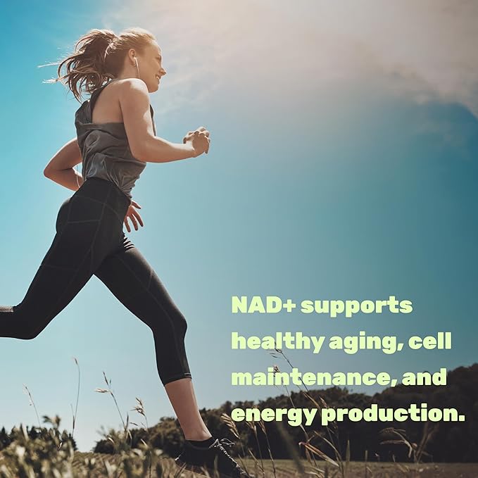 NAD+ Supplement 1,000mg Per Serving, 120 Veggie Capsules – Extra Strength NAD Booster – Healthy Aging, Energy, & Brain Support – Similar to Nicotinamide Riboside – Non-GMO