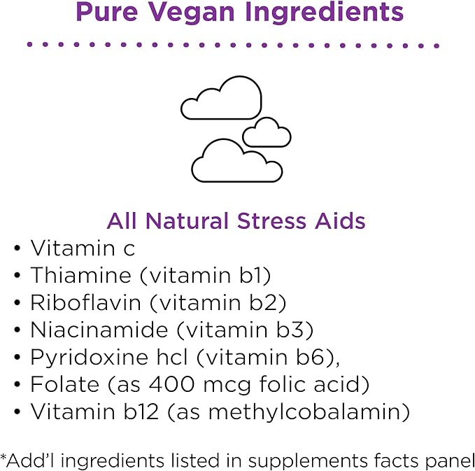 nbpure Stress Away All-Natural Stress Management Supplement Capsules, 100 Count