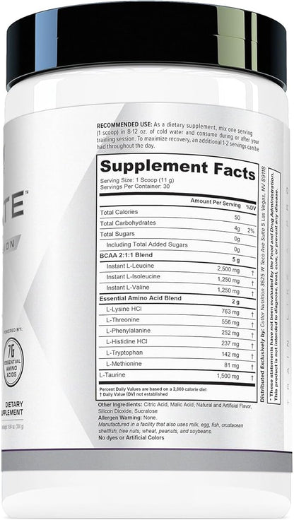 Generate EAA and BCAA Powder: Best Post Workout Recovery Drink and Branched Chain Amino Acids Supplement with Essential Amino Acids, 5g BCAAs, 2g EAAs | BlackBerry Lemonade, 30 Servings