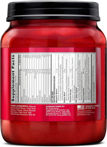 BSN N.O.-XPLODE Pre Workout Supplement with Creatine, Beta-Alanine, and Energy, Flavor: Fruit Punch, 60 Servings