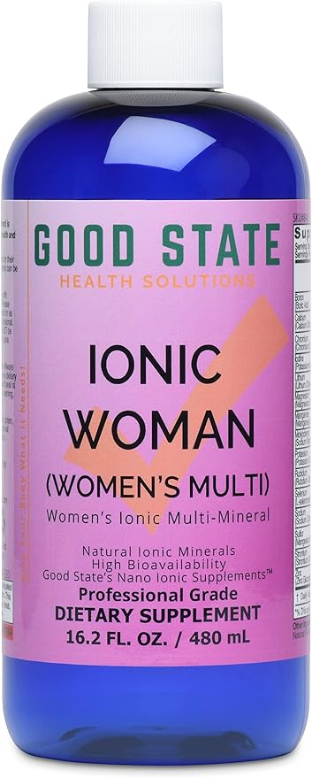 Good State Ionic Woman | Women's Liquid Ionic Multi Mineral | Vegan | Dietary Supplement | 15 Different Minerals (16 oz.)