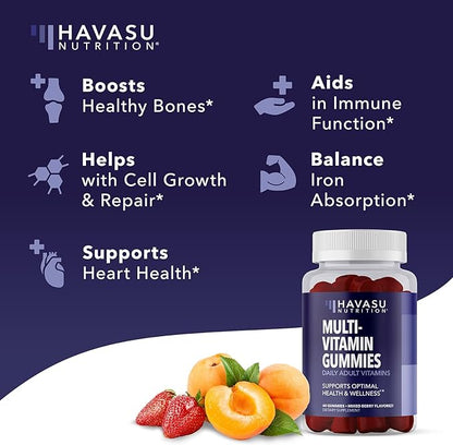 Multivitamin Gummies for Men and Women - GLP-1 Nutritional Support with Daily Vitamins and Minerals for Optimal Wellness - Adults Multivitamin Gummy with Vitamin C, D and Zinc - Month Supply