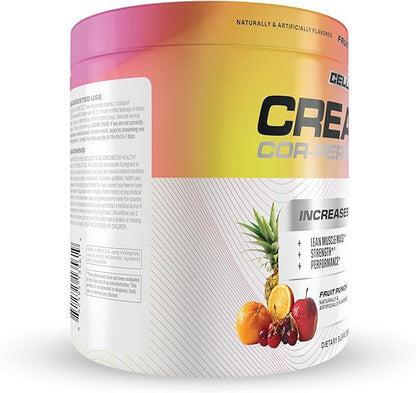 Cellucor Creatine Powder, Fruit Punch Flavor - Increases Strength, Lean Muscle Mass & Endurance, Micronized Creatine for Fast Absorption, 5g Creatine per Serving, 50 Servings