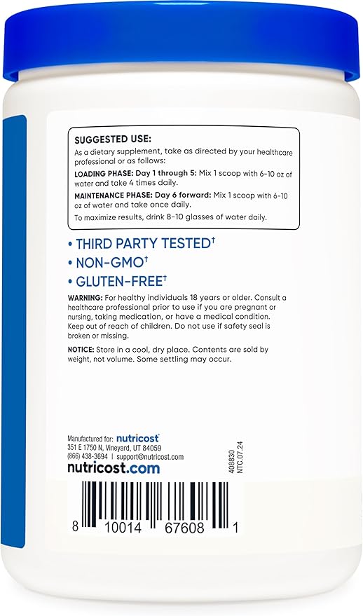 Nutricost Creapure® Creatine Monohydrate 500 Grams