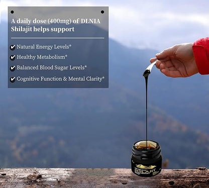 Shilajit Pure Himalayan Organic Shilajit Resin Supplement- Gold+ Grade with 85+ Trace Minerals with 75% Fulvic Acid, Overall Energy & Immune Support, Pure Shilajit for Men & Women, 65g