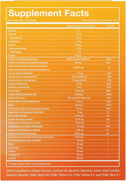 Vivioptal Multi, 30 Softgels, Multivitamin & Multimineral, Gluten Free, German Formula
