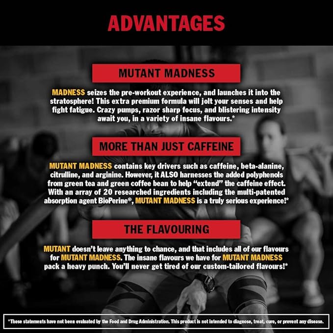 MUTANT MADNESS - Redefines the Pre-Workout Powder Experience and Takes it to a Whole New Extreme Level, Engineered Exclusively for High-Intensity Workouts (Sweet Iced Tea)