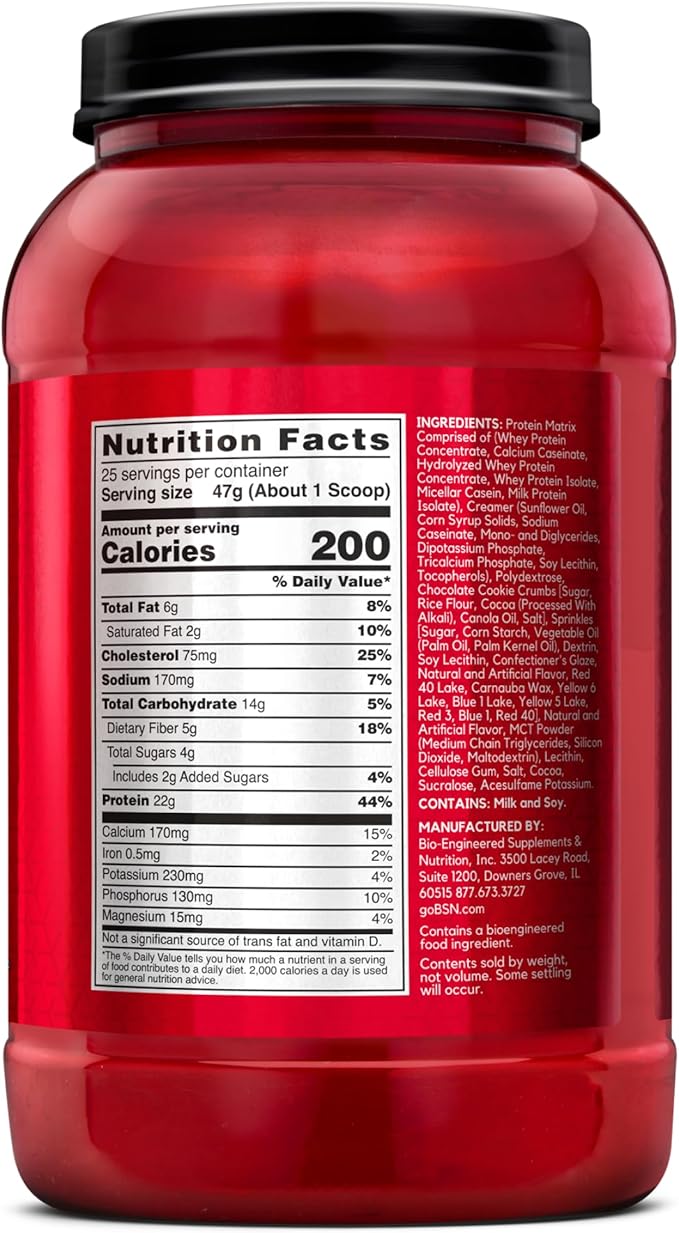 BSN Syntha-6 Whey Protein Powder, Cold Stone Creamery- Birthday Cake Remix Flavor, Micellar Casein, Milk Protein Isolate Powder, 25 Servings