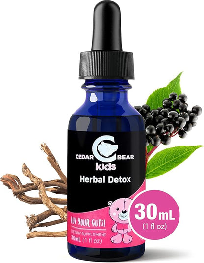 Cedar Bear Herbal Detox for Kids is a Liquid Herbal Supplement That Helps The Immune System & Protects Organs That are Often affected 1 fl oz / 30 ml