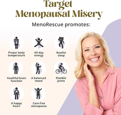 Menopause Supplements for Women - All Stage Meno Relief for Hot Flashes - Women's Hormone Support - Complete Menopause Relief - Menopause Support for Over 50 - Happy Natural Harmony Formula - 6 Pack