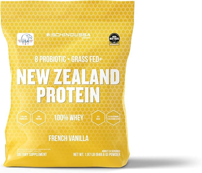 Probiotic Whey Protein Powder | Vanilla | 2 lb | Grass-Fed | New Zealand PROBIOTIC WHEY Isolate French Vanilla | Natural Flavors | 910g | 24 Servings