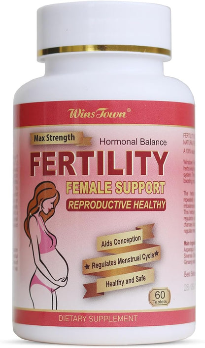 Fertility Tablet for Women with Prenatal Vitamins, Female Fertility Supplement Support Conception and Hormone Balance, 60 Tablets