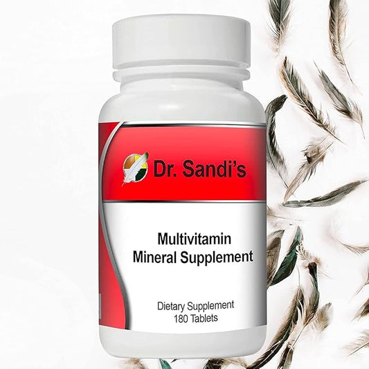 Dr. Sandi's Multivitamin Mineral Supplement - Daily General Wellness and Health Support Multivitamin for Men and Women - Vitamin B12, Vitamin C, Vitamin D3, Vitamin E, Gluten Free, Non GMO - 180 Count