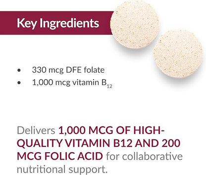Bariatric Advantage B-12 Speedy Melts, Vitamin B12 1000 mcg Supplement, Fast Melting with 200 mcg of Folic Acid for Nutritional Support - Peppermint, 90 Count