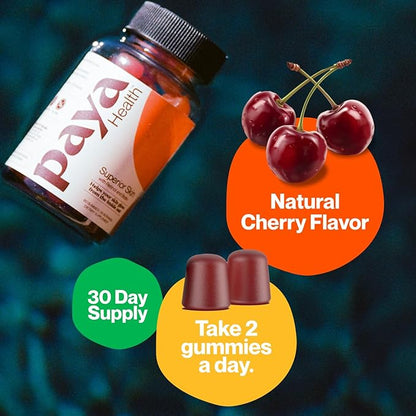 Skin Retinol and Biotin Gummies for Clear, Smooth Skin, Healthy Hair & Nails | Supplement with Zinc, Vitamins A, E and C | Non-GMO, Gluten-Free, Cherry Flavor, 60 Count