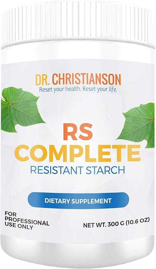 Dr. Christianson RS Complete - Resistant Starch Powder with Organic Green Banana Flour - Non-GMO + Dairy-Free Fiber Powder Supplement - The Metabolism Reset Diet (30 Servings / 300g)
