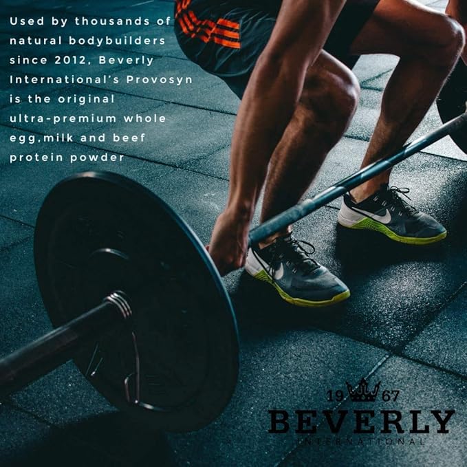 PROVOSYN. The Original Ultra-Premium Whole Egg, Milk (Casein + Whey) and Beef Protein Powder. Fast Muscle Building + Recovery. Perfect for Hard Gainers. Vanilla Flavor, 616 g The Mature Users Protein.