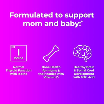 One A Day Women’s Prenatal Multivitamin Gummies Including Vitamin A, C, D, B6, B12, Folic Acid & more, 120 Count, Supplement for Before and During Pregnancy