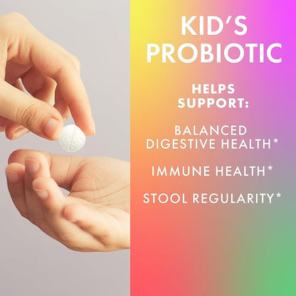 BIOHM Kids Probiotic Chewable Tablets - Delicious Berry Lemonade - 30 Servings - Vegan, Gluten Free, GMO Free, Dairy Free - One Month Supply, Ages 4+