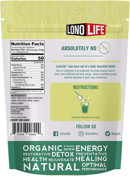 Cleanse Co- Master Cleanse Lemonade - Detox Lemonade Diet Powder - Organic, Gluten-Free - 8 oz Bulk Package- 15 Servings