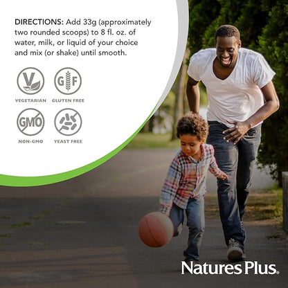 Natures Plus KETOSlim Vanilla Shake - .80 lbs, Vegetarian Protein Powder - Low Carb Plant-Based Meal Replacement - for Keto, Low Glycemic & Diabetic Lifestyles - Gluten-Free - 11 Servings