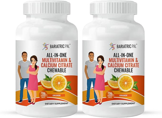 BariatricPal "All-in-ONE Chewable Multivitamin with Calcium Citrate & Iron - Orange (60-Day Supply)
