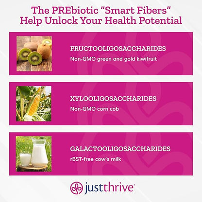 Just Thrive PREbiotic Powder - Digestive and Immune Support Supplement, 150 g