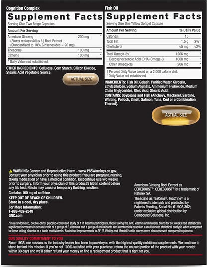 GNC Mega Men Focus & Cognition Vitapak Program | 30 Servings